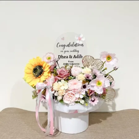 Bloom Box Akrilik Ucapan Wedding Makassar